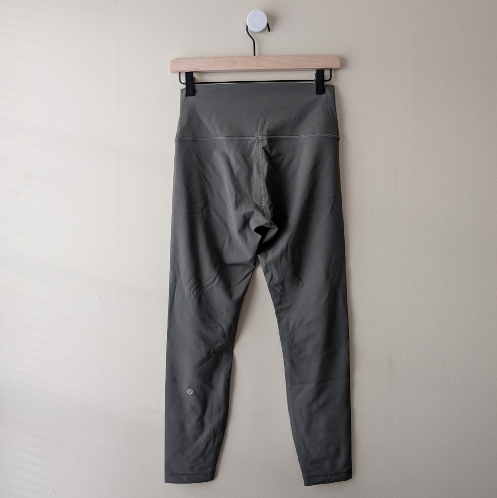Lululemon Wunder Train Gray Sage High-Waisted Leggings 8